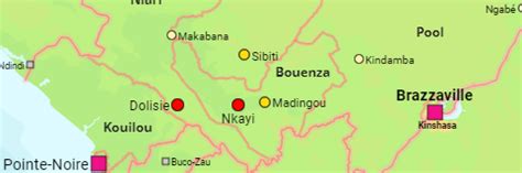 Congo (Rep.): Departments, Major Cities & Urban Localities.